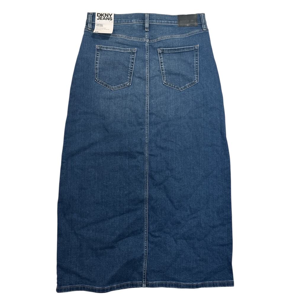 DKNY Jeans High Rise Denim Maxi Skirt Dekalb Wash Women’s Size 31 NEW - Picture 2 of 8